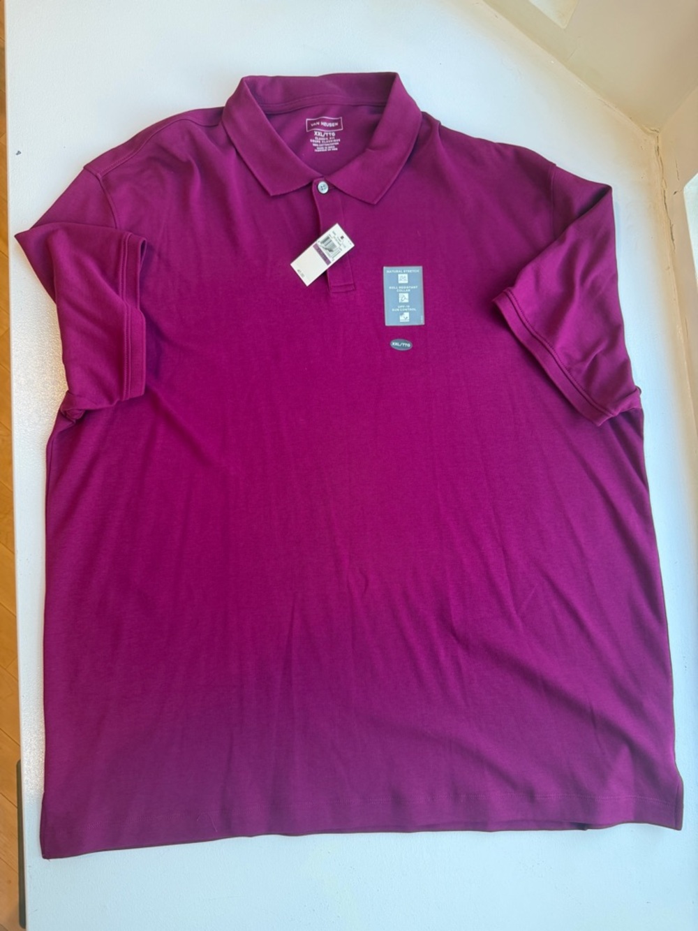 Classic Men's 100% Cotton Polo Shirt in Berry XXL NWT